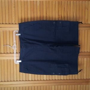 QBSM NWT Mens Black Eight Pocket Zipper Button Closure Cargo Shorts Size 42